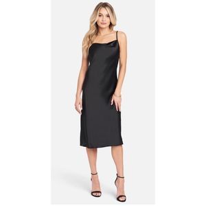 Bebe Satin Cowl Neck Dress